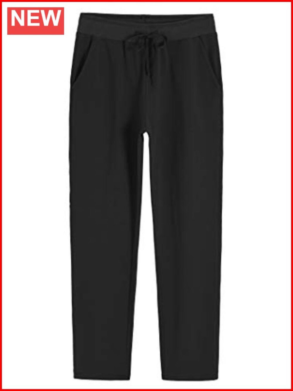 Cotton Sweatpants with Pockets Drawstring Joggers Lounge Workout